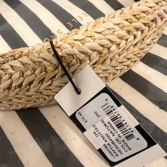 Lele sadoughi raffia knotted headband natural NWT - Picture 5 of 8